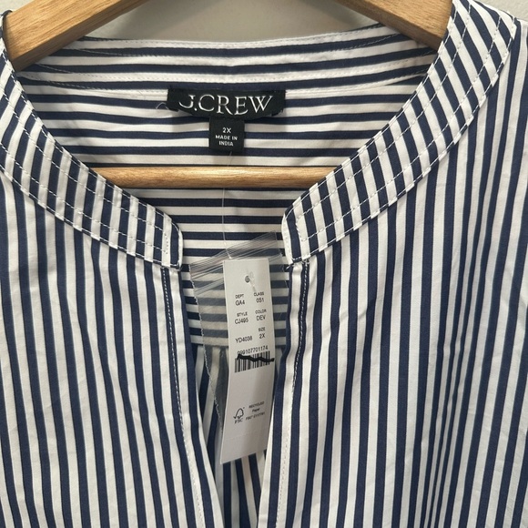 NWT! J.Crew Delilah dress in striped classic cotton poplin.Women’s Size 2X. $148 - Picture 6 of 9